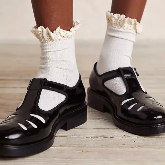 NWT Free People Beloved Waffle Knit Ankle Socks navy blue 1 Pair - Picture 11 of 12